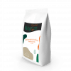 Mock-up du produit Carbonate de Calcium Négoce Drouillet en sac blanc avec étiquette produit et Sac de Carbonate de Calcium Négoce Drouillet, amendement calcaire broyé NF U 44-001 pour le chaulage agricole